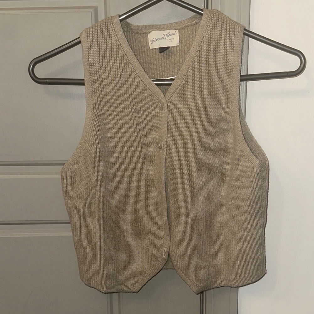 Women's Beige Sweater Vest